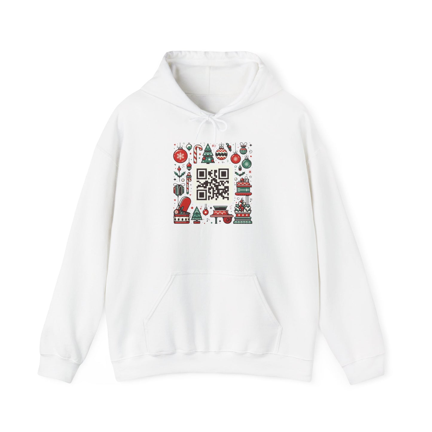 Christmas with a QR Code | Unisex Heavy Blend™ Hooded Sweatshirt