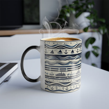 Tasse à motif maritime | Color Morphing, 11 oz