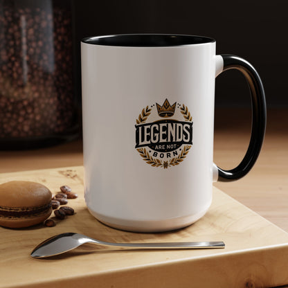 Legend Are Not Born | Accent Coffee Mug (11, 15oz)