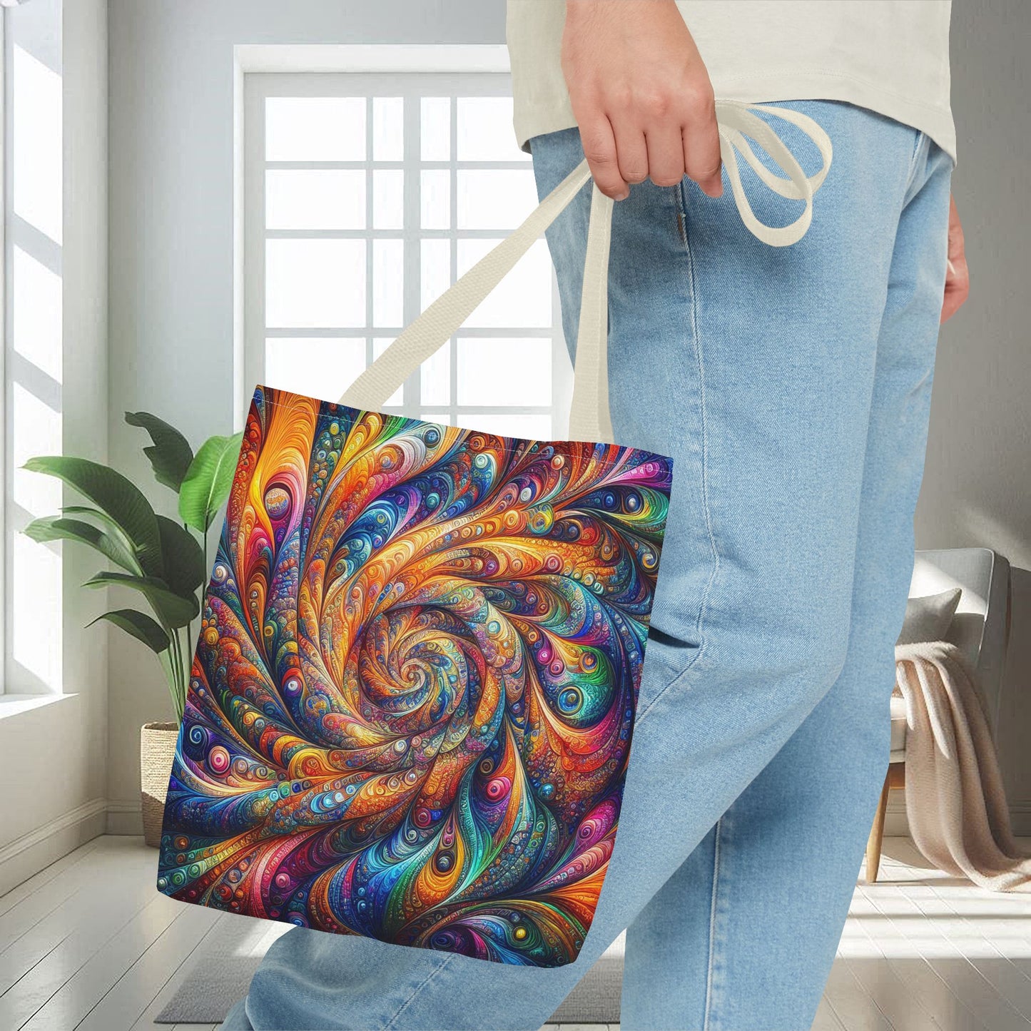 Colorful 3D Swirl Patterns | Tote Bag