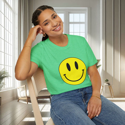 T-shirt unisexe doux avec émoticône souriante