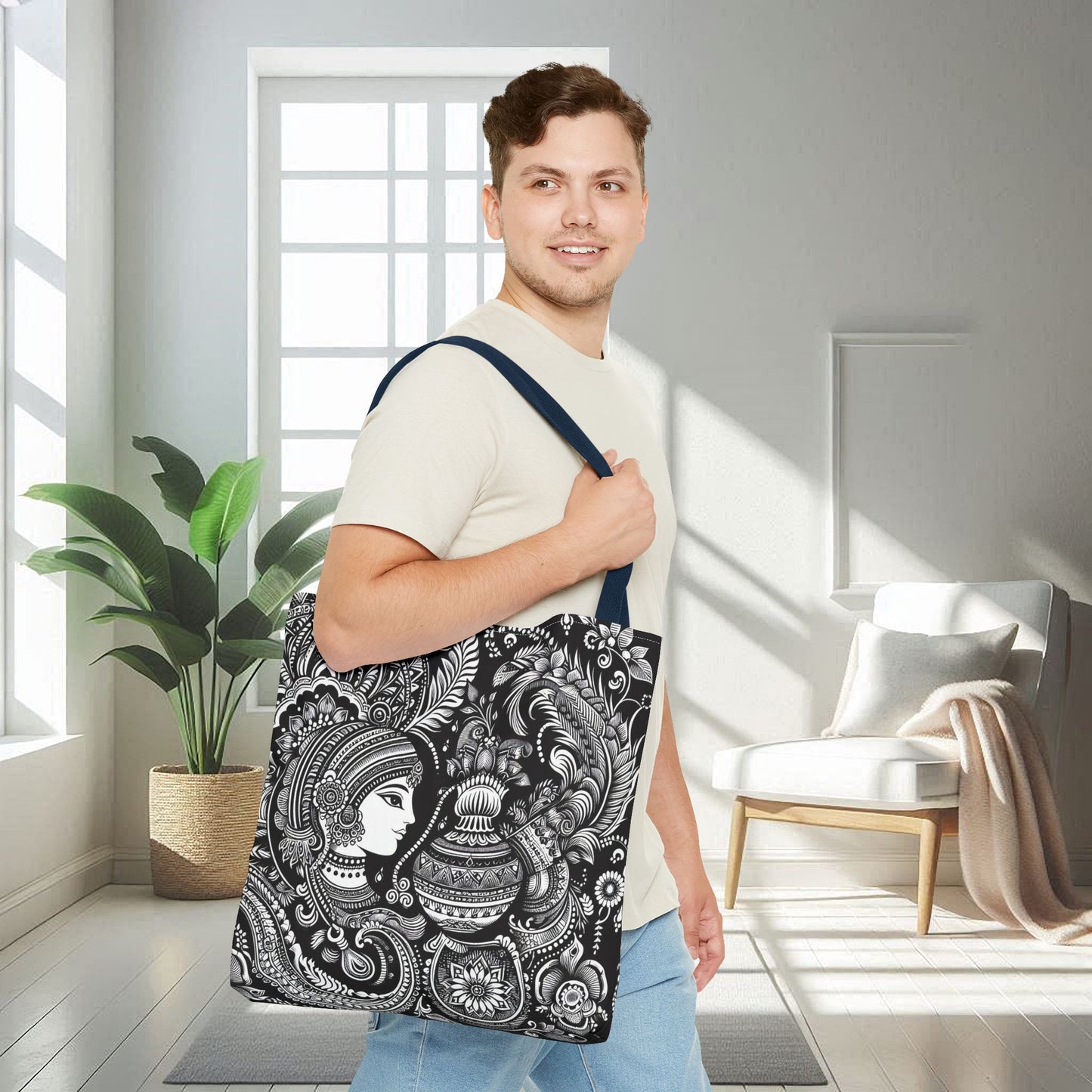 Traditional Black And White Design | Tote Bag