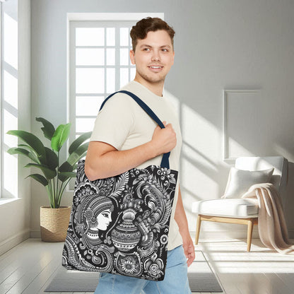 Traditional Black And White Design | Tote Bag