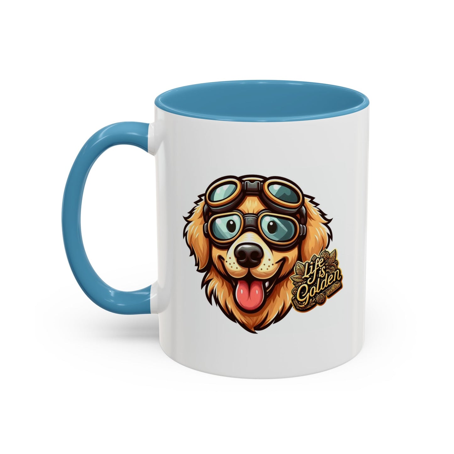 Life is Golden with a Golden Retriever | Accent Coffee Mug (11, 15oz)