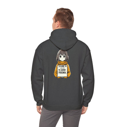 I'm Here to Avoid Friends | Unisex Heavy Blend™ Hooded Sweatshirt