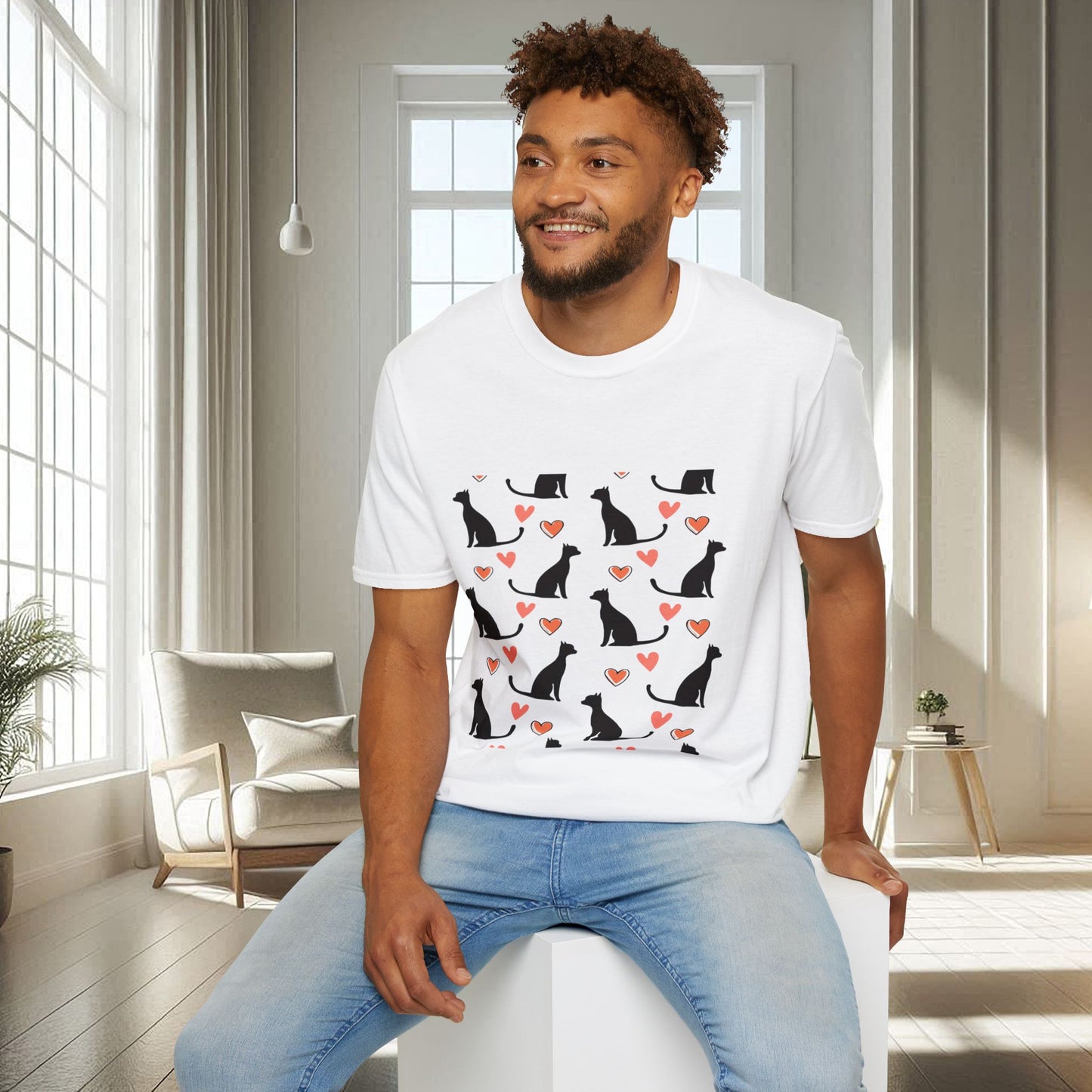 Cats and Hearts | Unisex Soft T-shirt