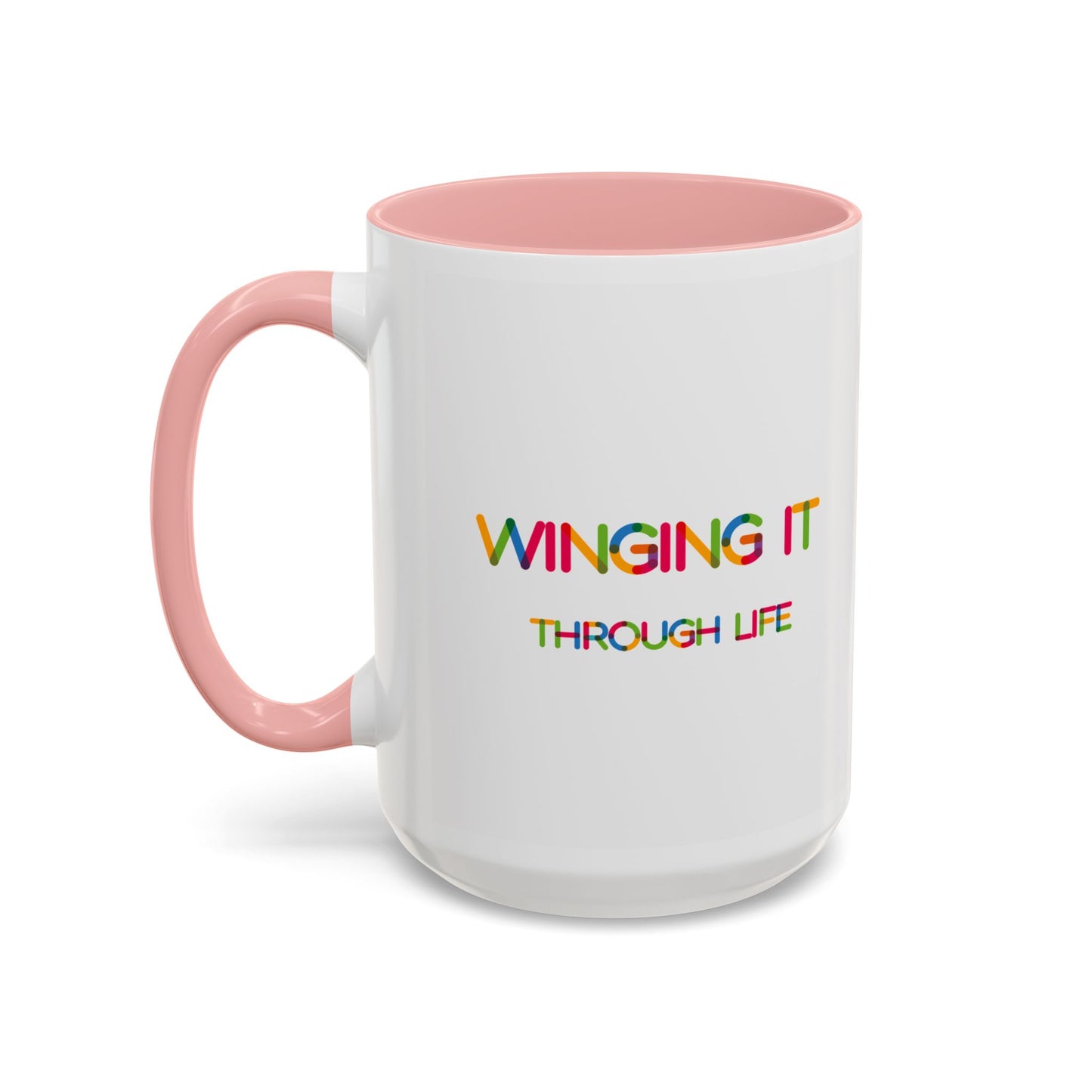 Winging it Through Life | Accent Coffee Mug (11, 15oz)