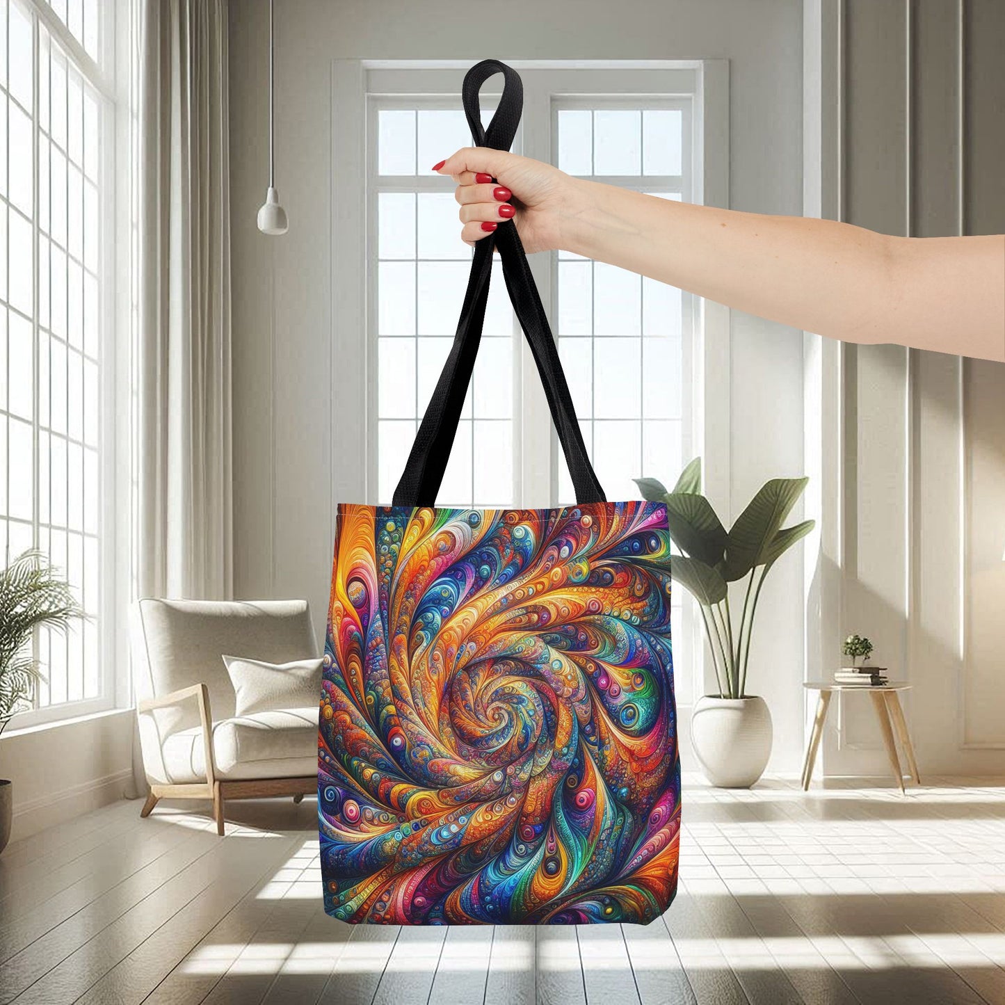 Colorful 3D Swirl Patterns | Tote Bag