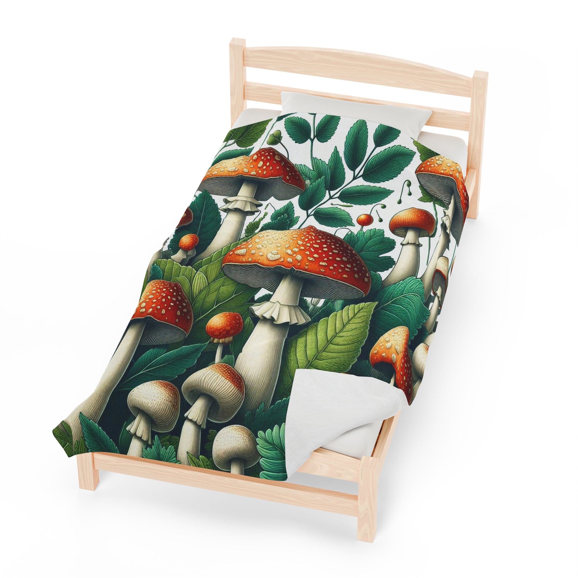 Mega Mushrooms | Velveteen Plush Blanket