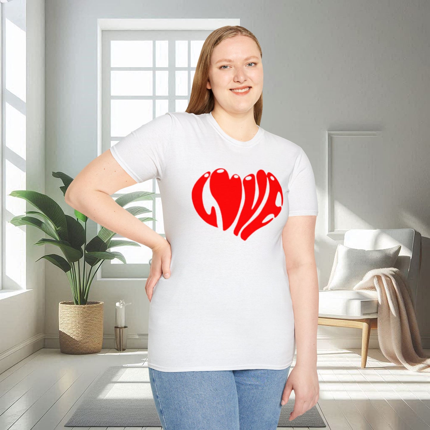 Cœur d'amour | T-shirt doux unisexe