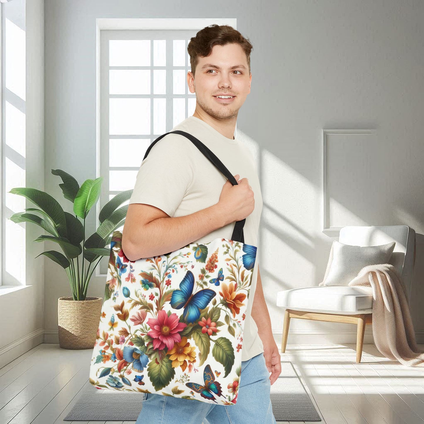 Flowers and Butterflies | Tote Bag