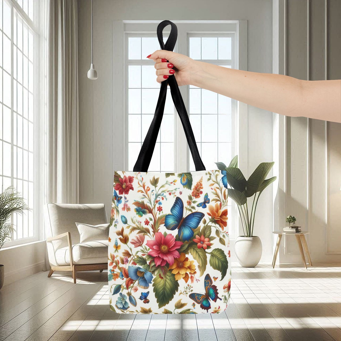 Flowers and Butterflies | Tote Bag