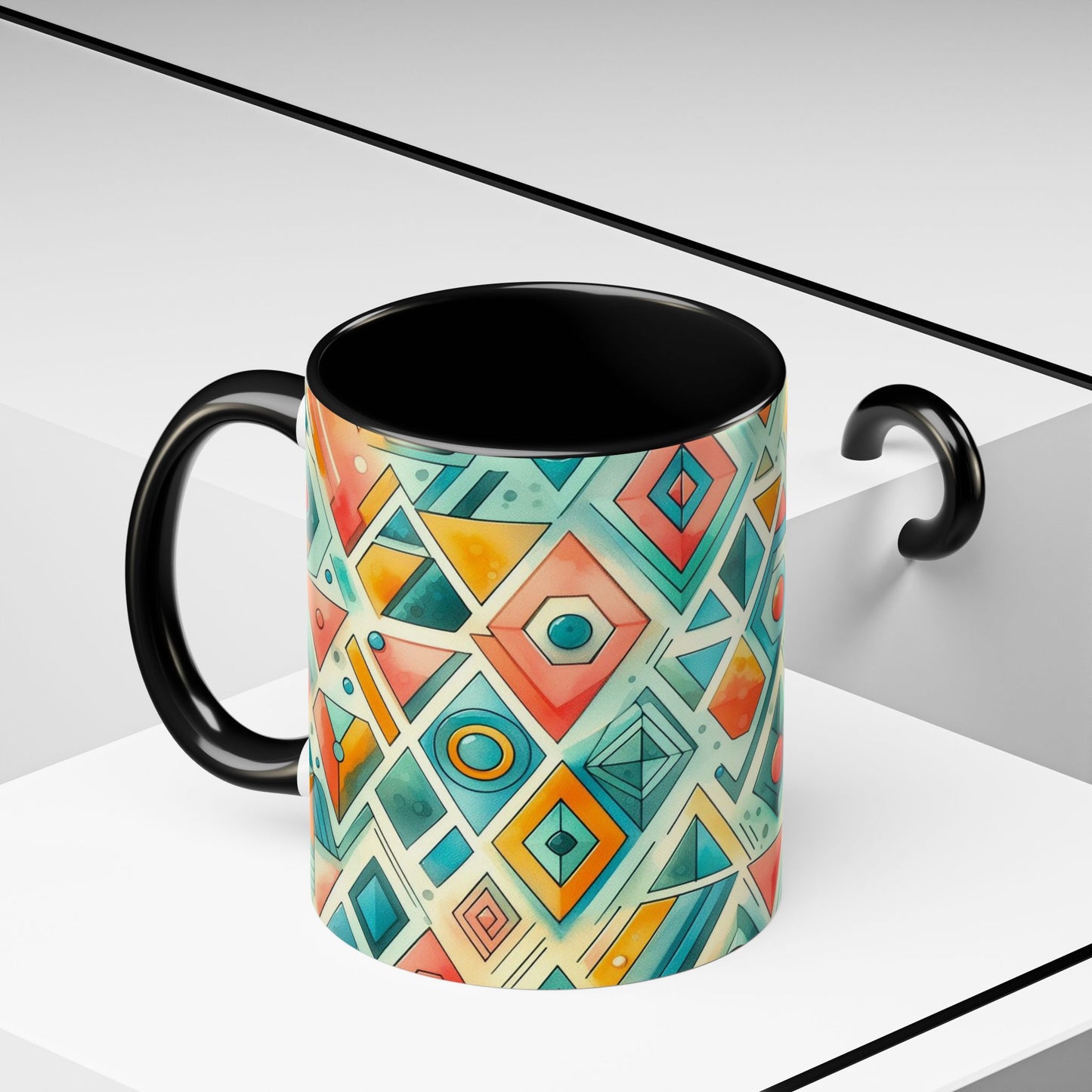 Abstract Geometric Pattern | Accent Coffee Mug (11oz)