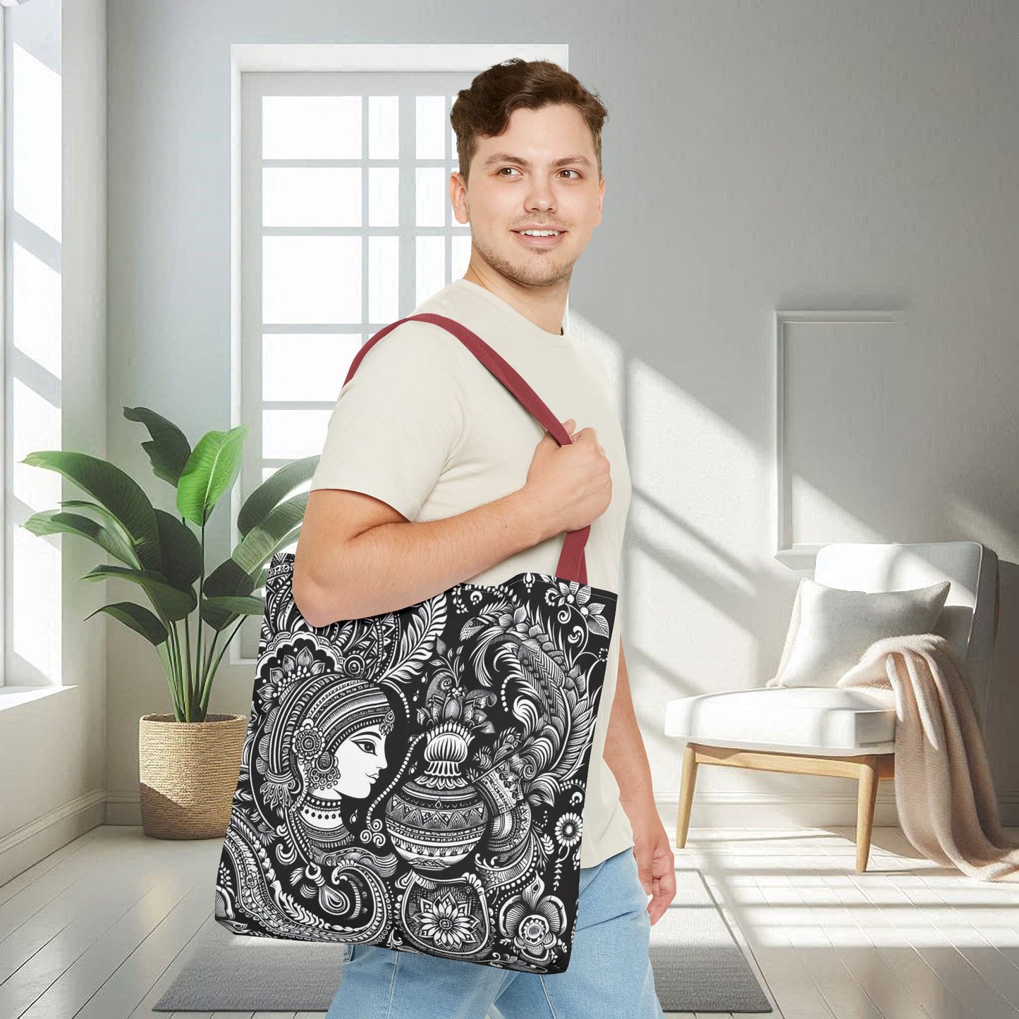 Traditional Black And White Design | Tote Bag