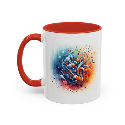 Musical Notes and Instruments | Accent Coffee Mug (11, 15oz)