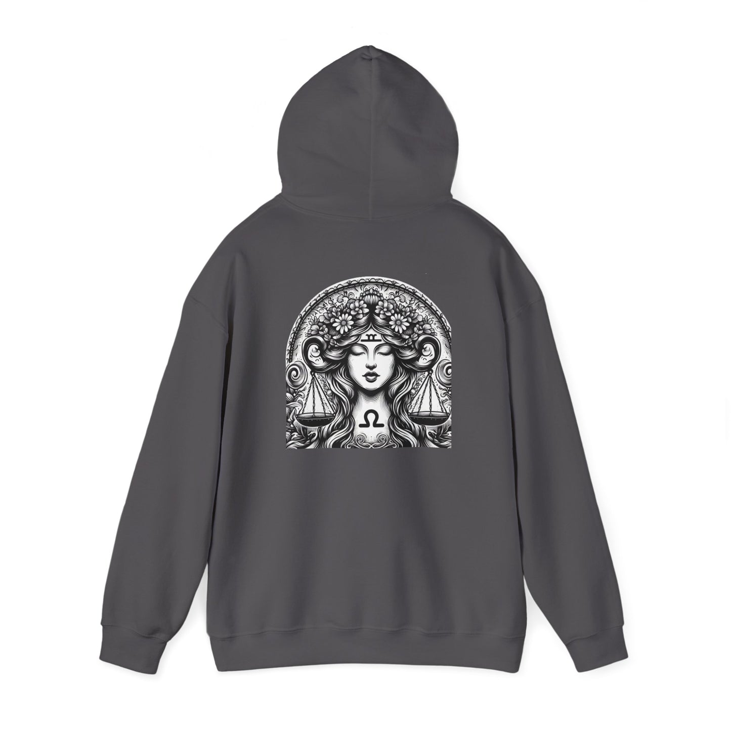 Sudadera unisex con capucha Heavy Blend™, signo del zodíaco de Libra