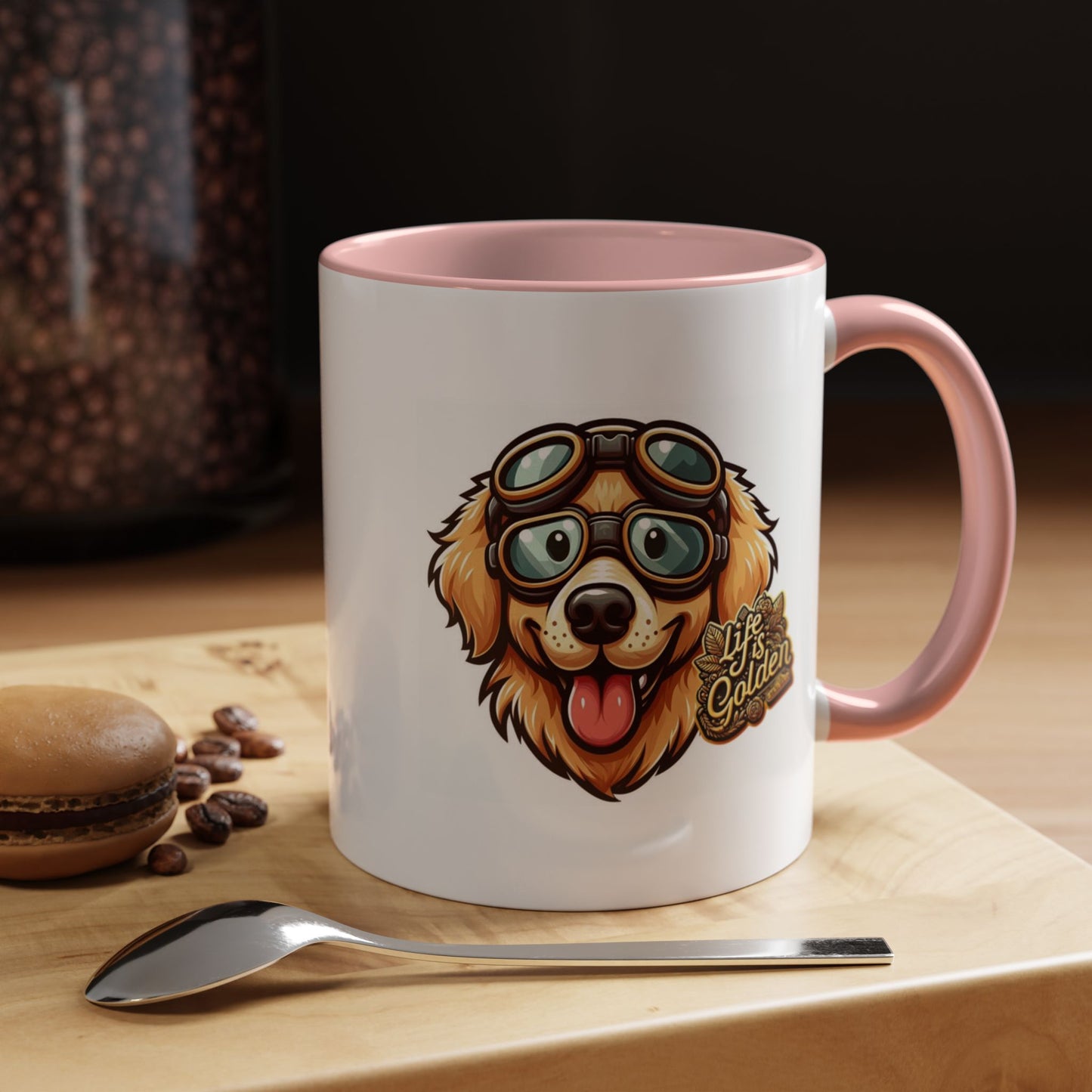 Life is Golden with a Golden Retriever | Accent Coffee Mug (11, 15oz)