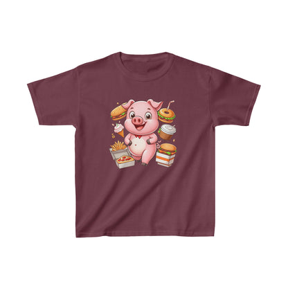 Camiseta de algodón pesado para niños Foodie Piggy