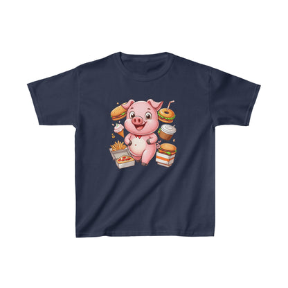 Camiseta de algodón pesado para niños Foodie Piggy