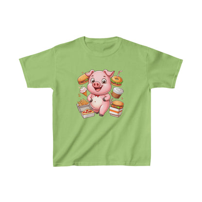 Camiseta de algodón pesado para niños Foodie Piggy