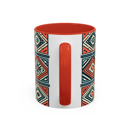 Diamond Geometric Pattern | Accent Coffee Mug (11oz)