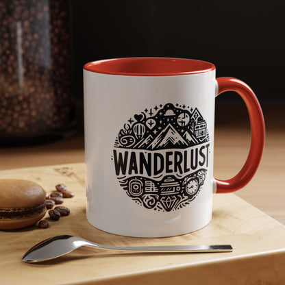 Wanderlust for the Travelling Soul | Accent Coffee Mug (11, 15oz)