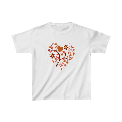 Camiseta de algodón pesado para niños Heart |