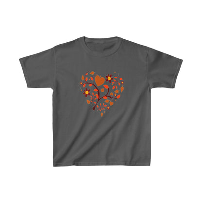 Camiseta de algodón pesado para niños Heart |