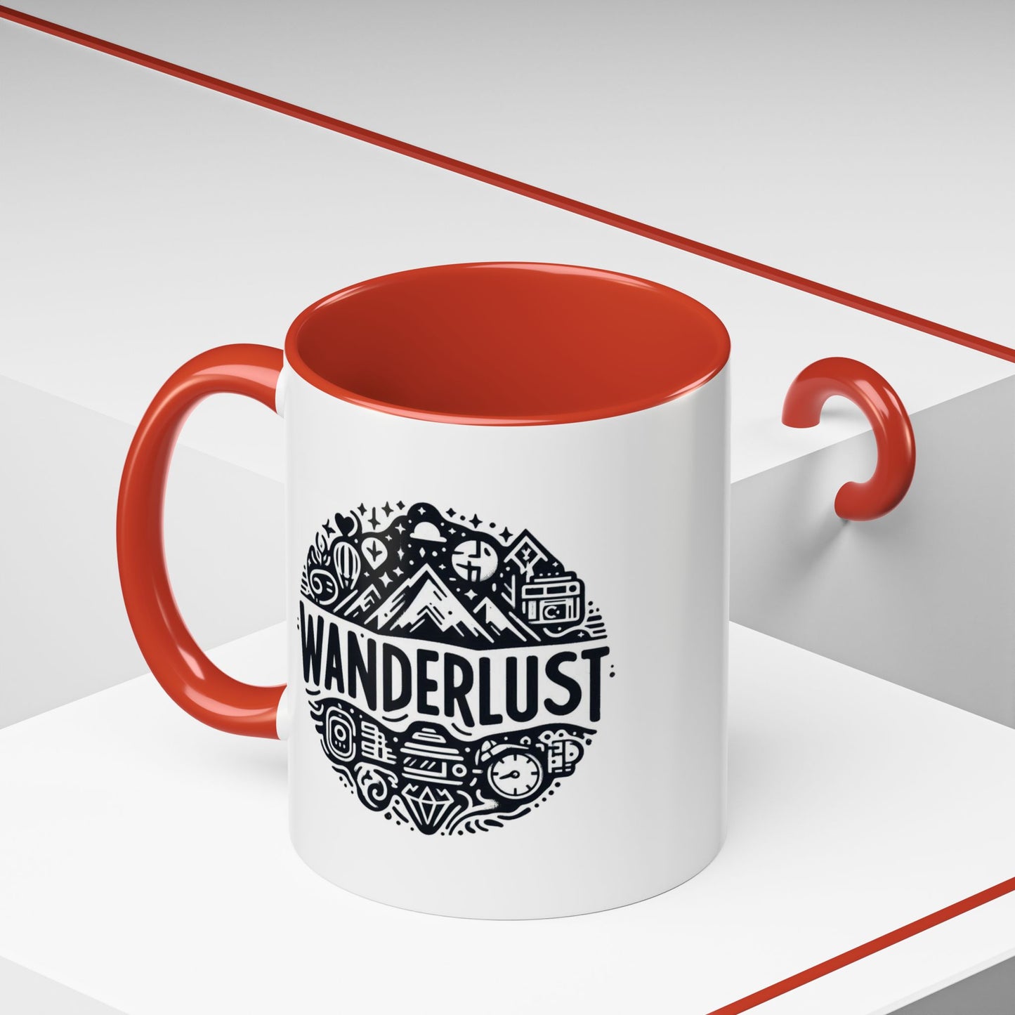 Wanderlust for the Travelling Soul | Accent Coffee Mug (11, 15oz)