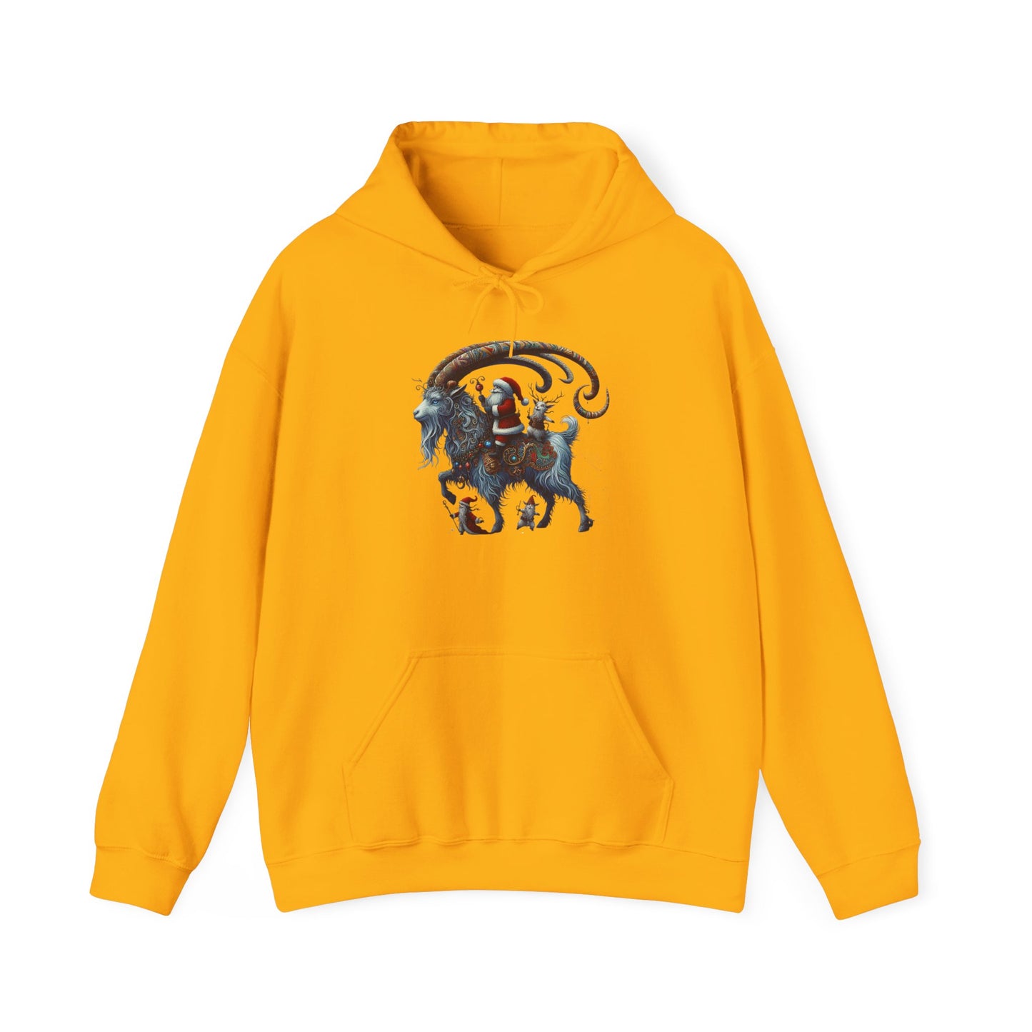 Santa on a Ram | Unisex Heavy Blend™ Hooded Sweatshirt