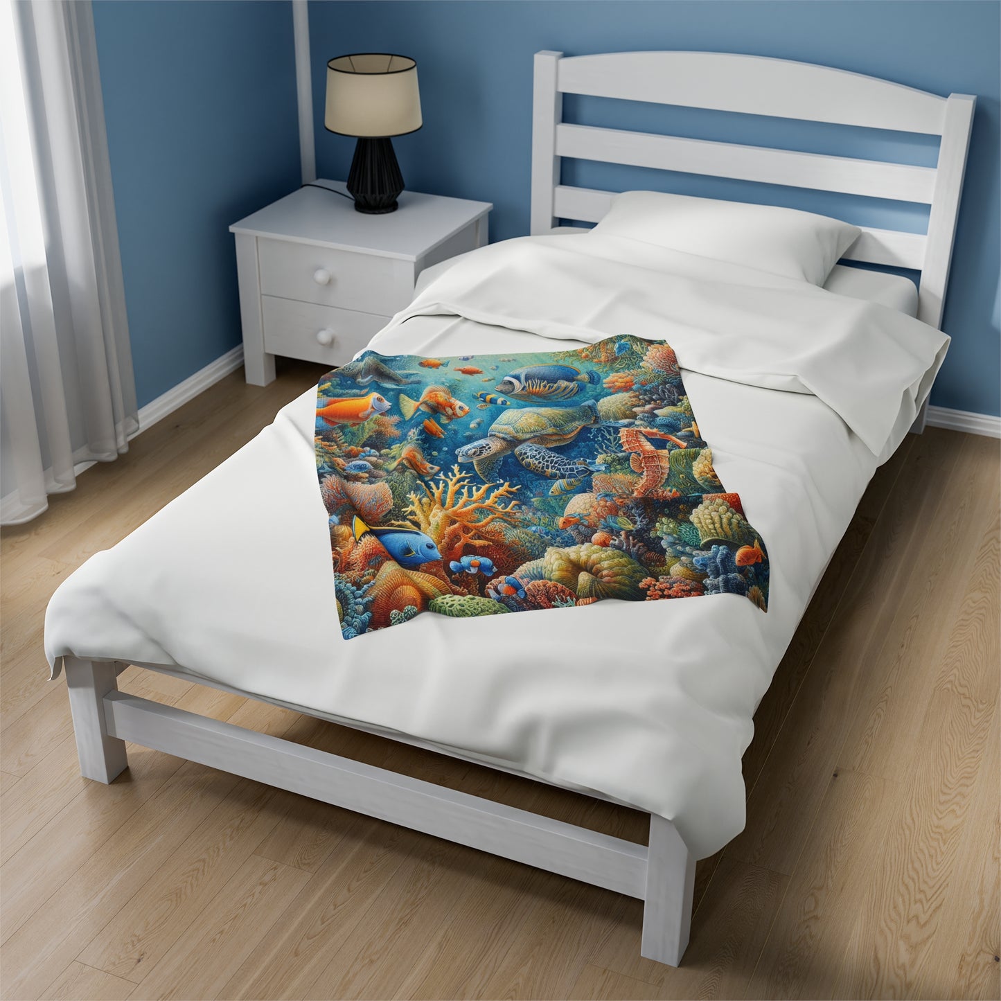 Underwater Animal Kingdom | Kid's Velveteen Plush Blanket