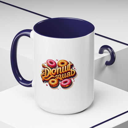 Taza de café con acento de Donut Squad (11 oz y 15 oz)