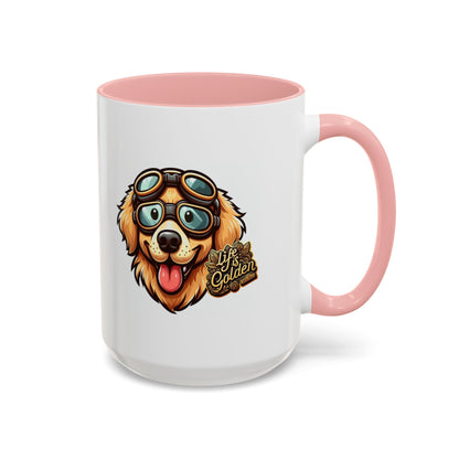 Life is Golden with a Golden Retriever | Accent Coffee Mug (11, 15oz)