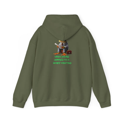 Hopping to a Board Meeting | Unisex Heavy Blend™ Hooded Sweatshirt