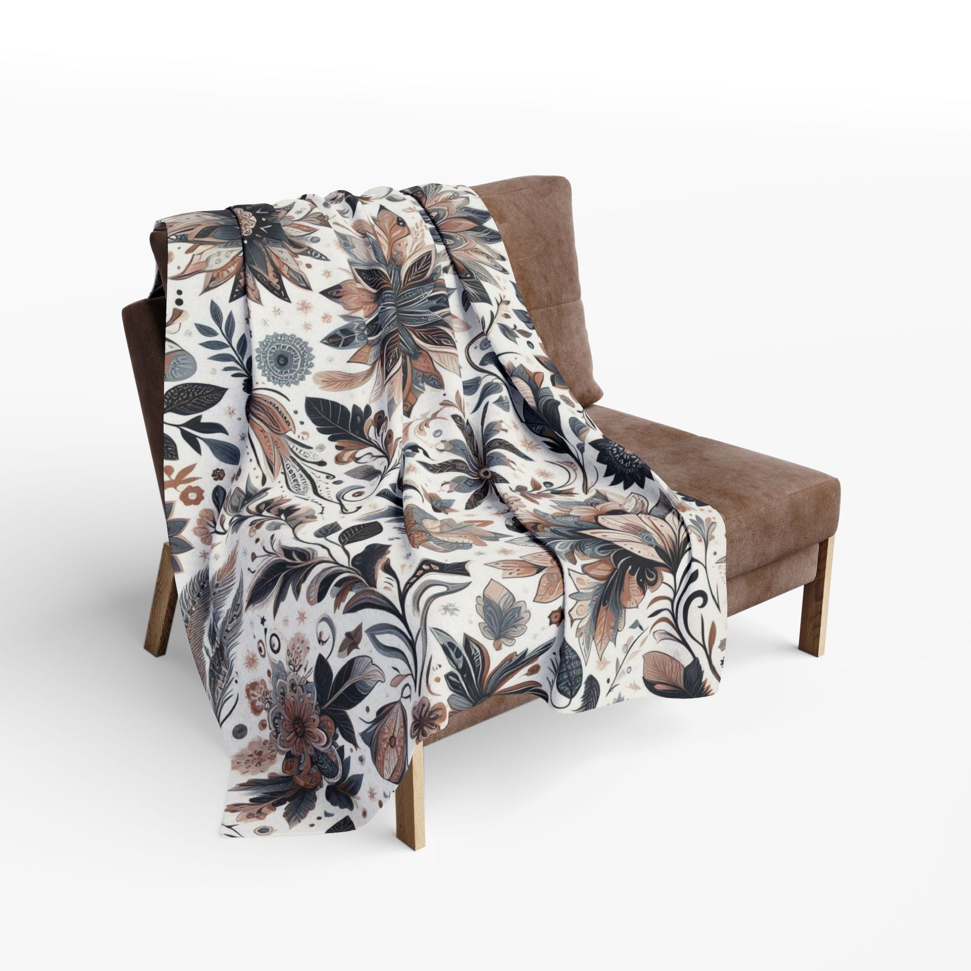 Flower And Leave Pattern | Arctic Fleece Blanket