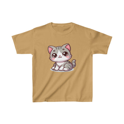 Lindo gatito | Camiseta de algodón pesado para niños