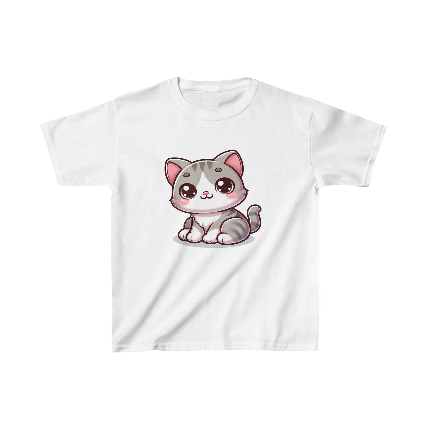 Lindo gatito | Camiseta de algodón pesado para niños