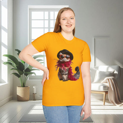 Fashionista Cat | Unisex Soft T-shirt