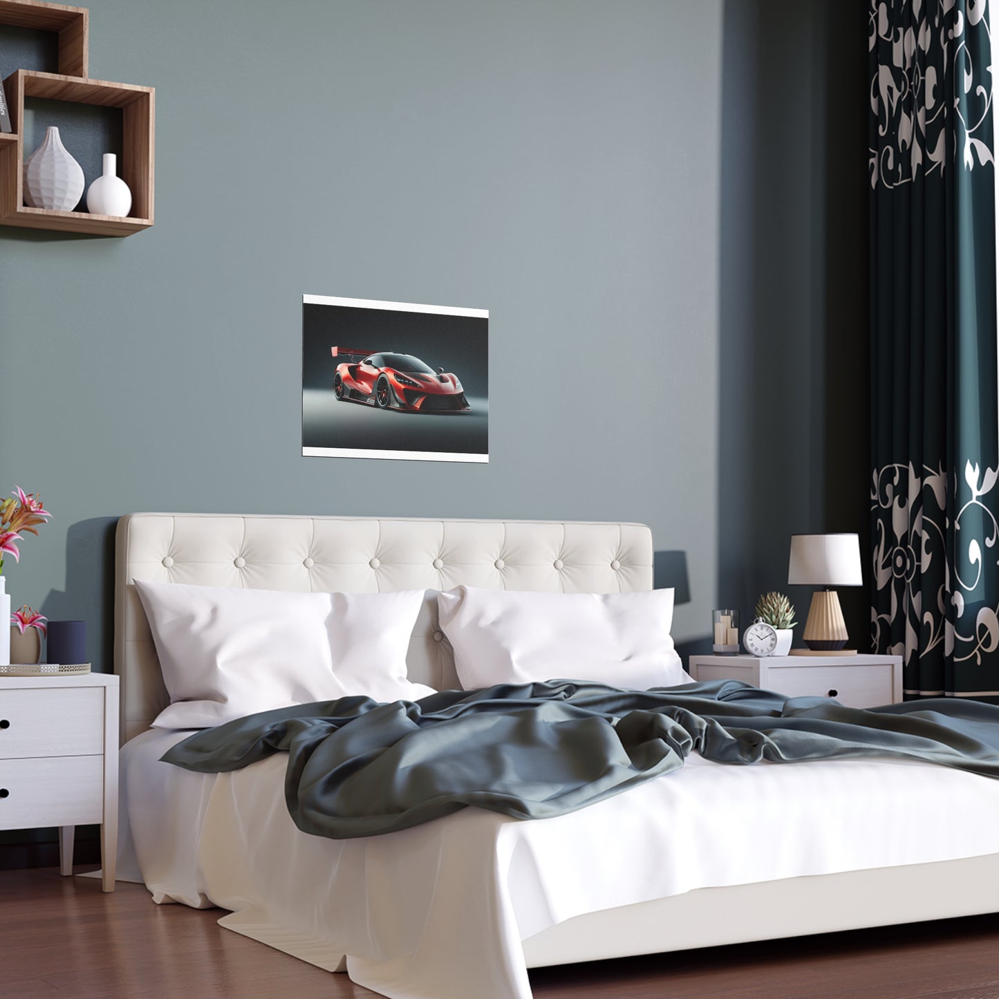 Sports Car with a Spoiler | Indoor and Outdoor Silk Poster