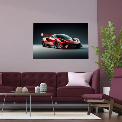 Sports Car with a Spoiler | Indoor and Outdoor Silk Poster