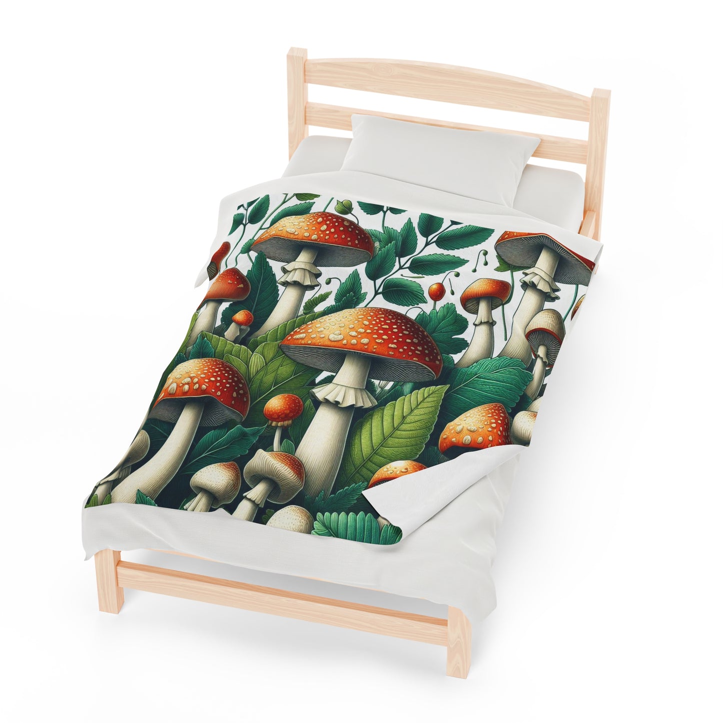 Mega Mushrooms | Velveteen Plush Blanket