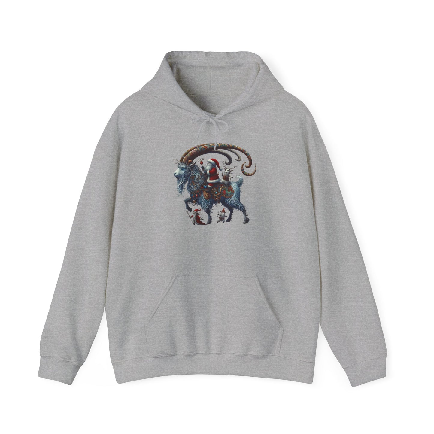 Santa on a Ram | Unisex Heavy Blend™ Hooded Sweatshirt