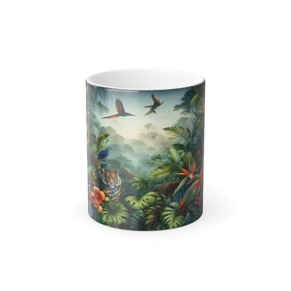 Forêt tropicale luxuriante | Tasse à changement de couleur, 11 oz