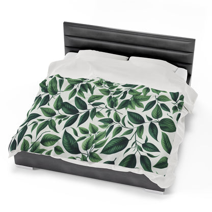 Leaves And Twigs | Velveteen Plush Blanket