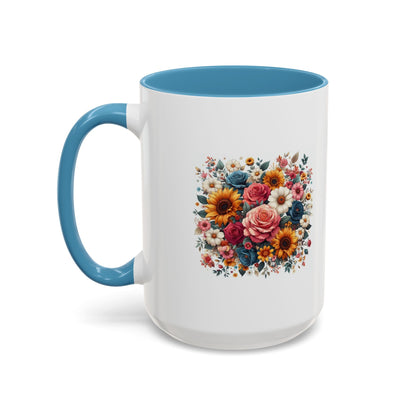 Fleurs multicolores | Tasse à café Accent (11, 15 oz)