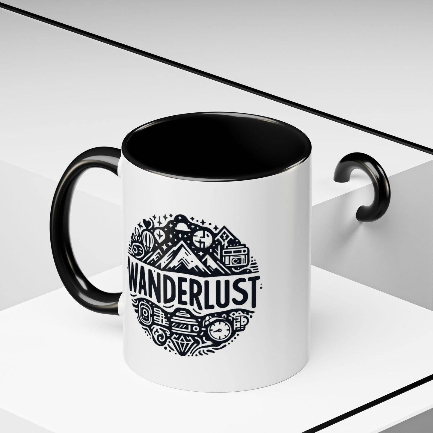 Wanderlust for the Travelling Soul | Accent Coffee Mug (11, 15oz)