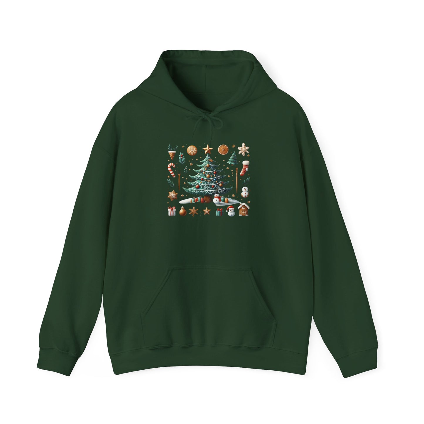 Christmas Tree and Accessories | Unisex Heavy Blend™ Hooded Sweatshirt