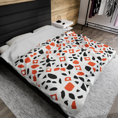 Modem Abstract Pattern | Velveteen Plush Blanket