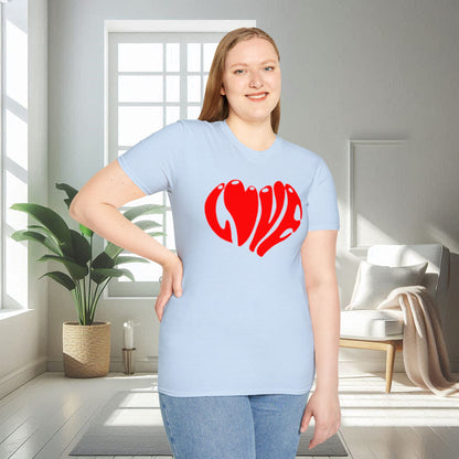 Cœur d'amour | T-shirt doux unisexe