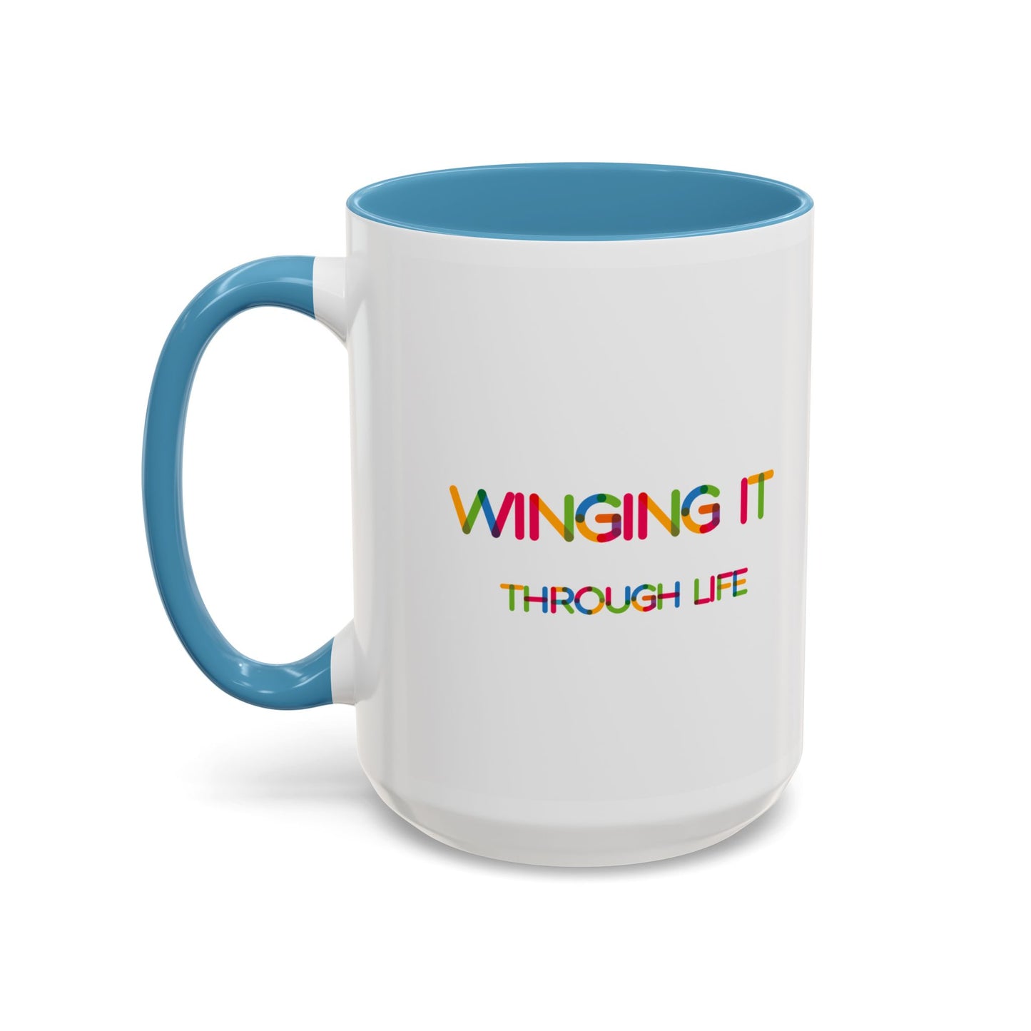 Winging it Through Life | Accent Coffee Mug (11, 15oz)